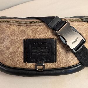 Coach Rivington Tan and Black Crossbody/Belt Bag Quiet Luxury Unisex